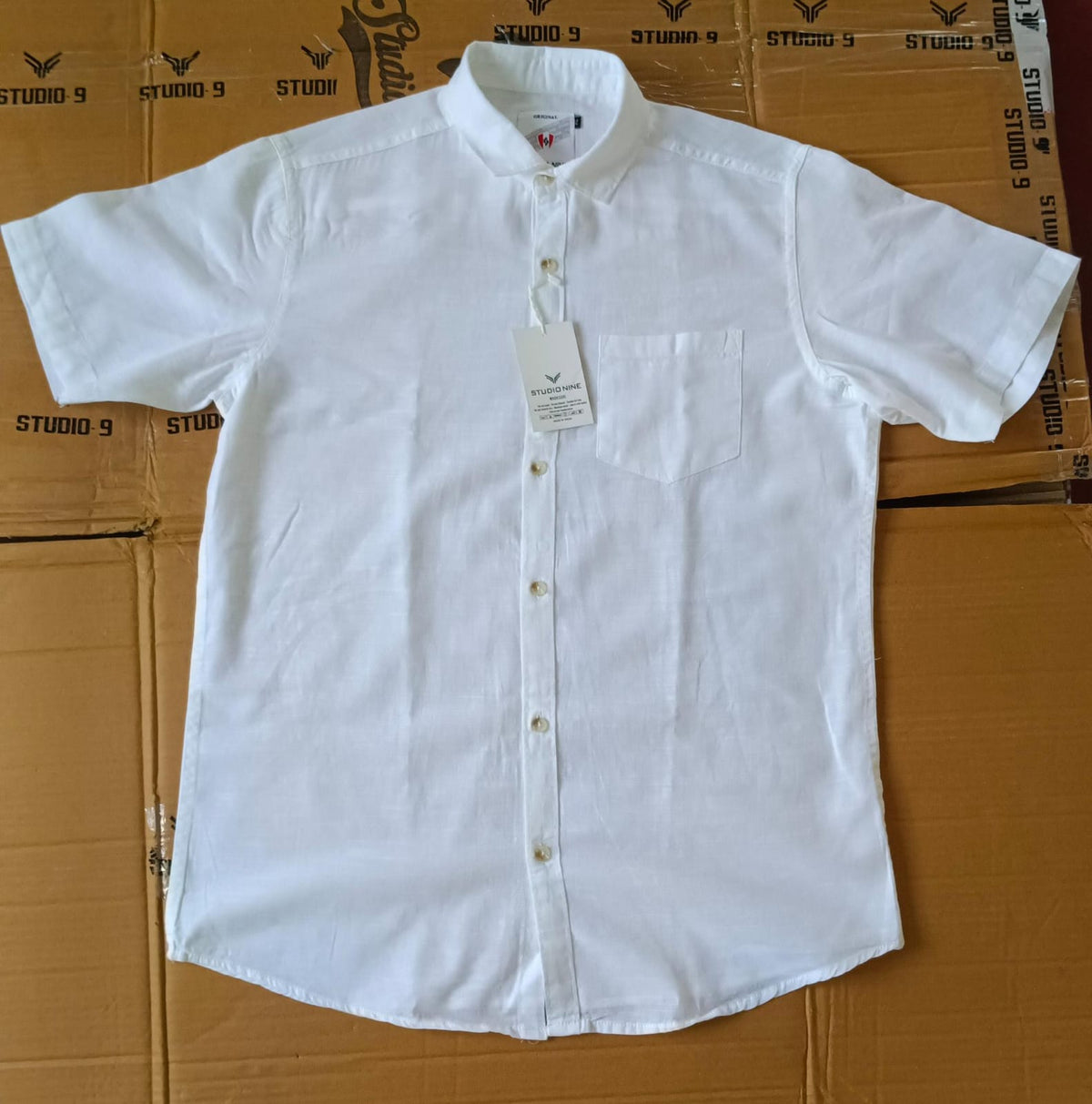 (Combo of 2) Khadi White Half Sleeve Linen Half Sleeve Cotton Shirts Rs. 600