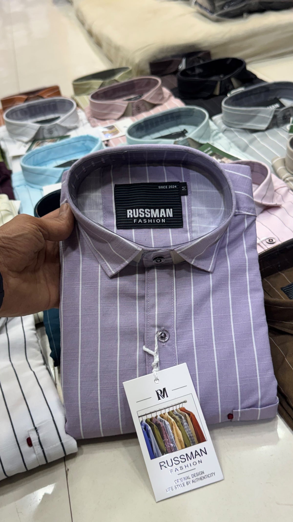 (Combo of 3) Viscose Slob Premium RM Cotton Linen Stripes Shirt Rs. 1200