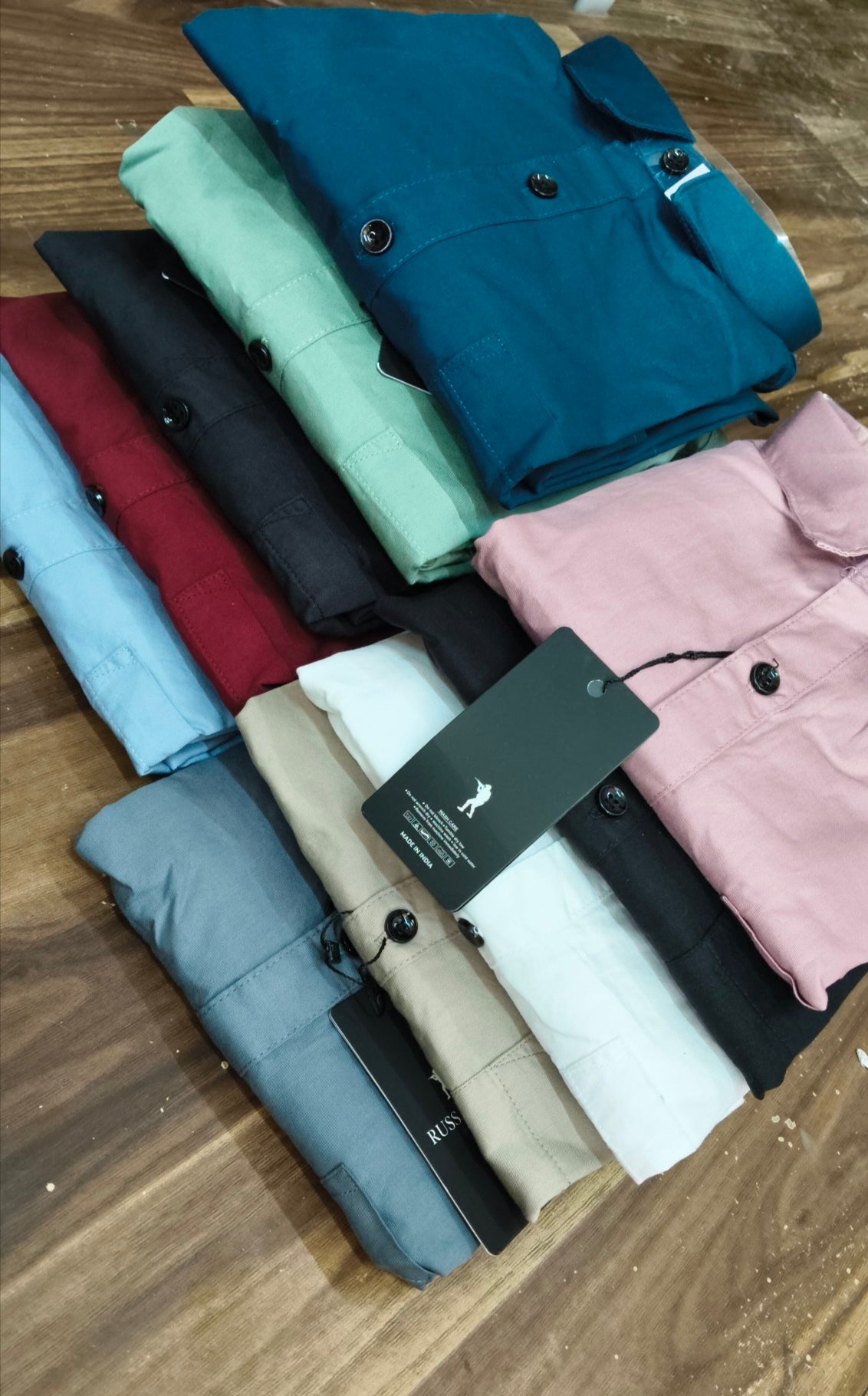 (Combo of 3) RussMan 100% Pure Cotton Plain Shirt Rs. 1000