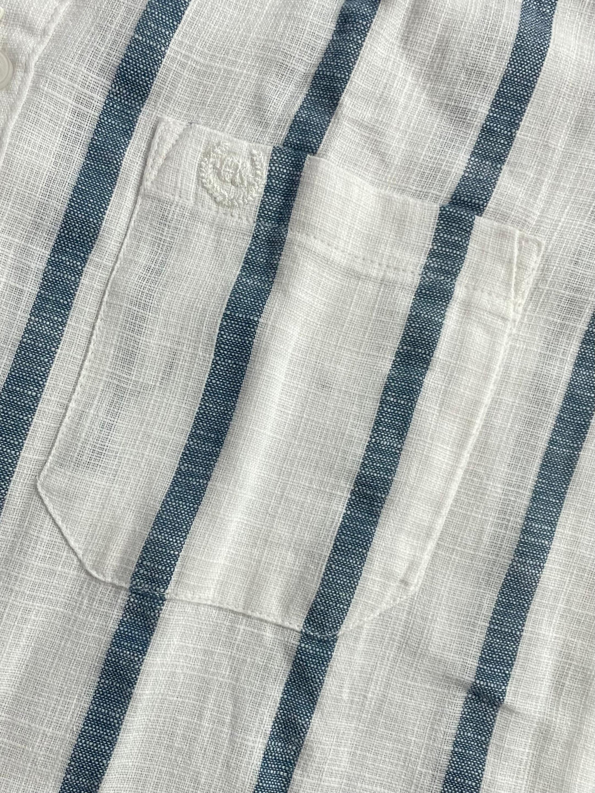 (Combo of 3)(M) CK Linen Half Sleeve Pure Cotton Strips Shirts Rs. 1000