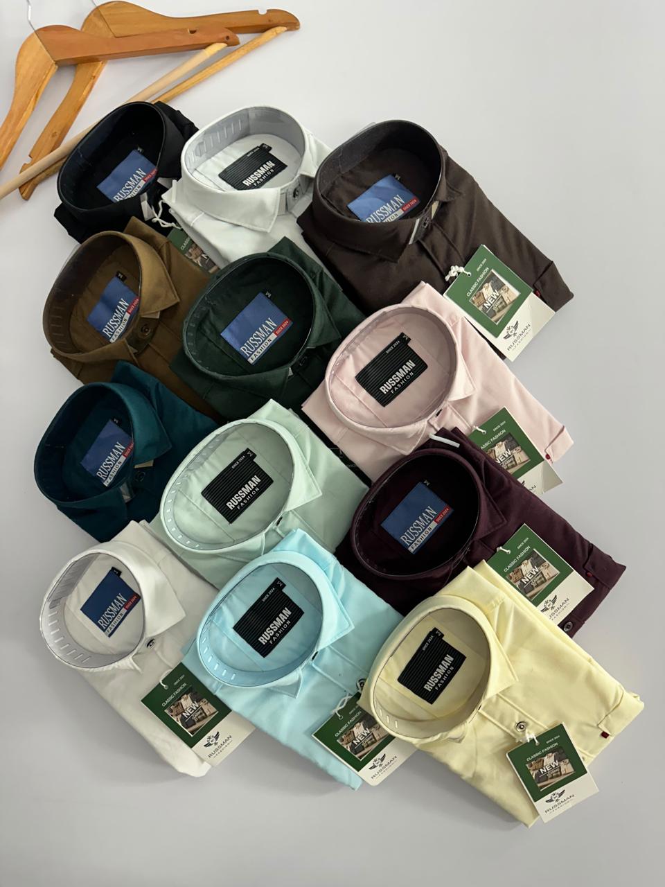 (Combo of 3) Viscose Premium RM Pure Cotton Linen Plain Shirt Rs. 1200