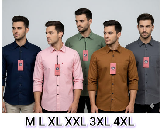 (Combo of 4) Russman Laffer Cotton Plain shirt Rs. 1000