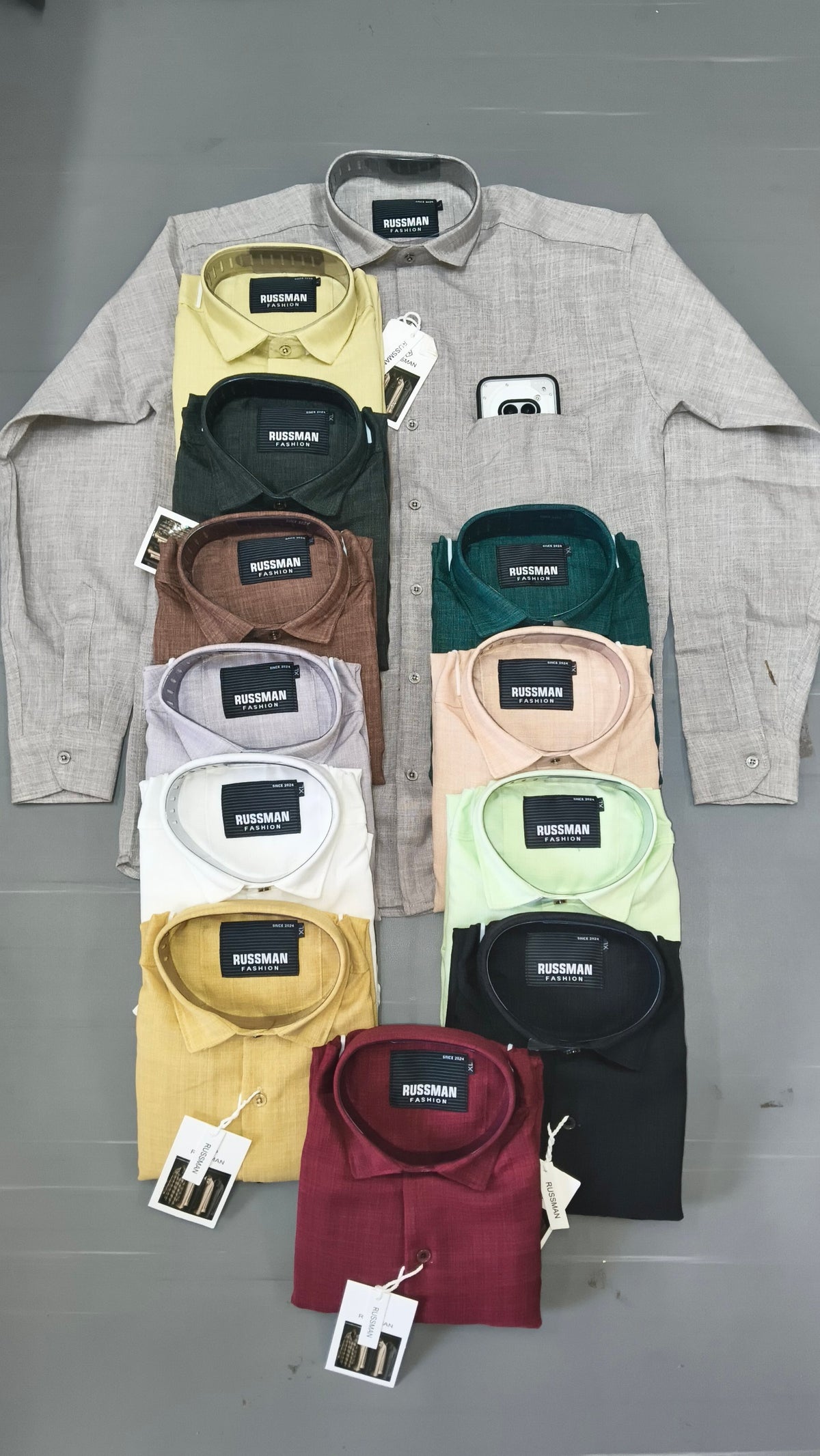 (Combo of 3) Russman&CK Linen Korean Plain Shirt Rs. 1100