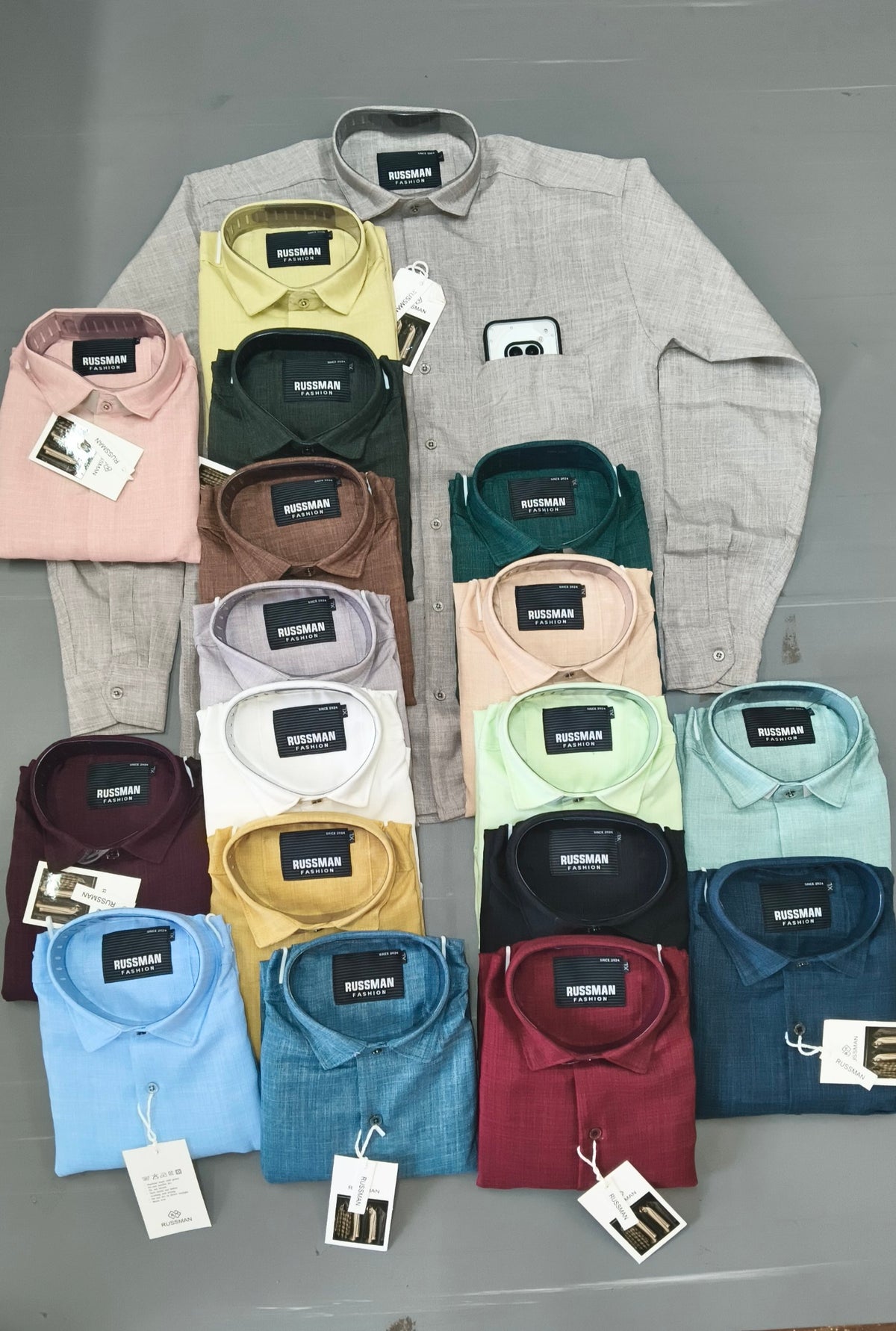 (Combo of 3) Russman&CK Linen Korean Plain Shirt Rs. 1100