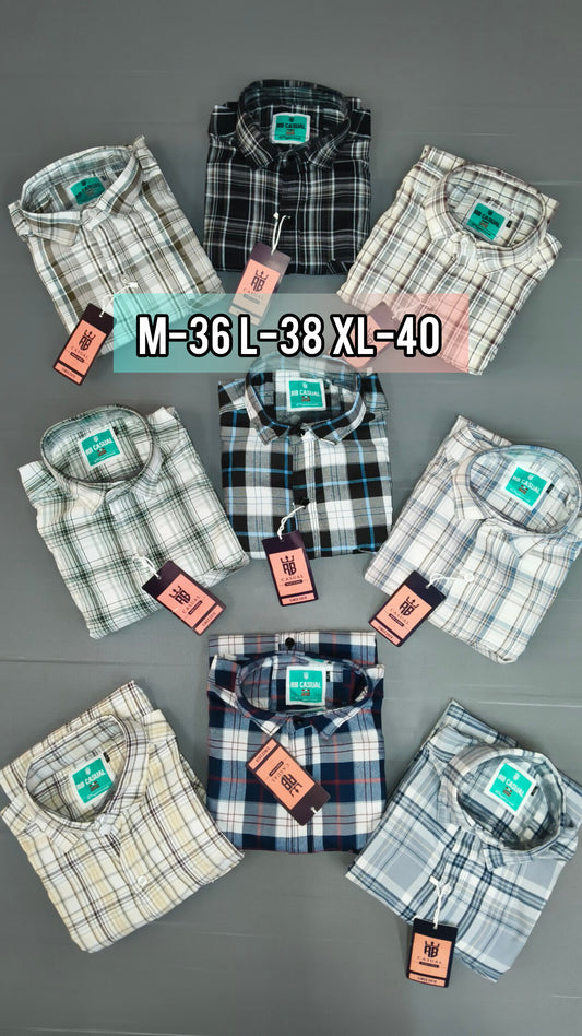 (Combo of 3) RB Oxford Pure Cotton Checked Shirt Rs. 950