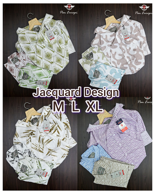 (Combo of 3) Pan Emporia Jacquard Design Printed Shirt Rs.900
