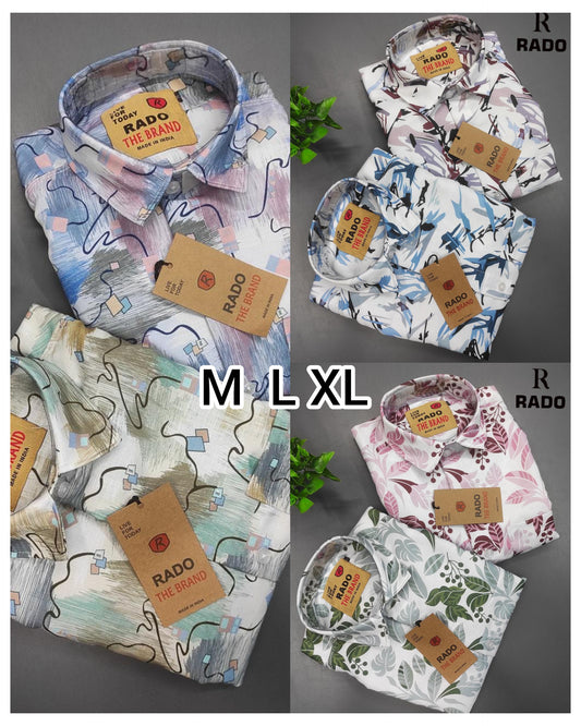 (Combo of 3) RedDot Korian Linen Double Shoulder Digital Printed Shirt Rs. 970