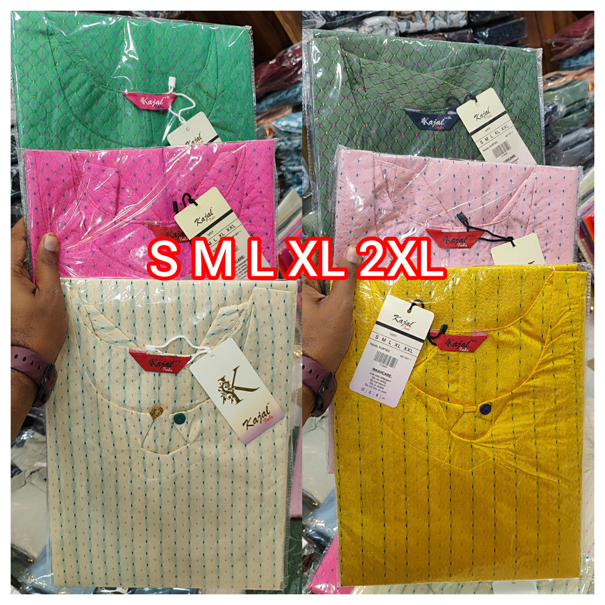 (Combo of 4) Kajal Women A-line Design Kurthi TOP Only  Rs. 1000