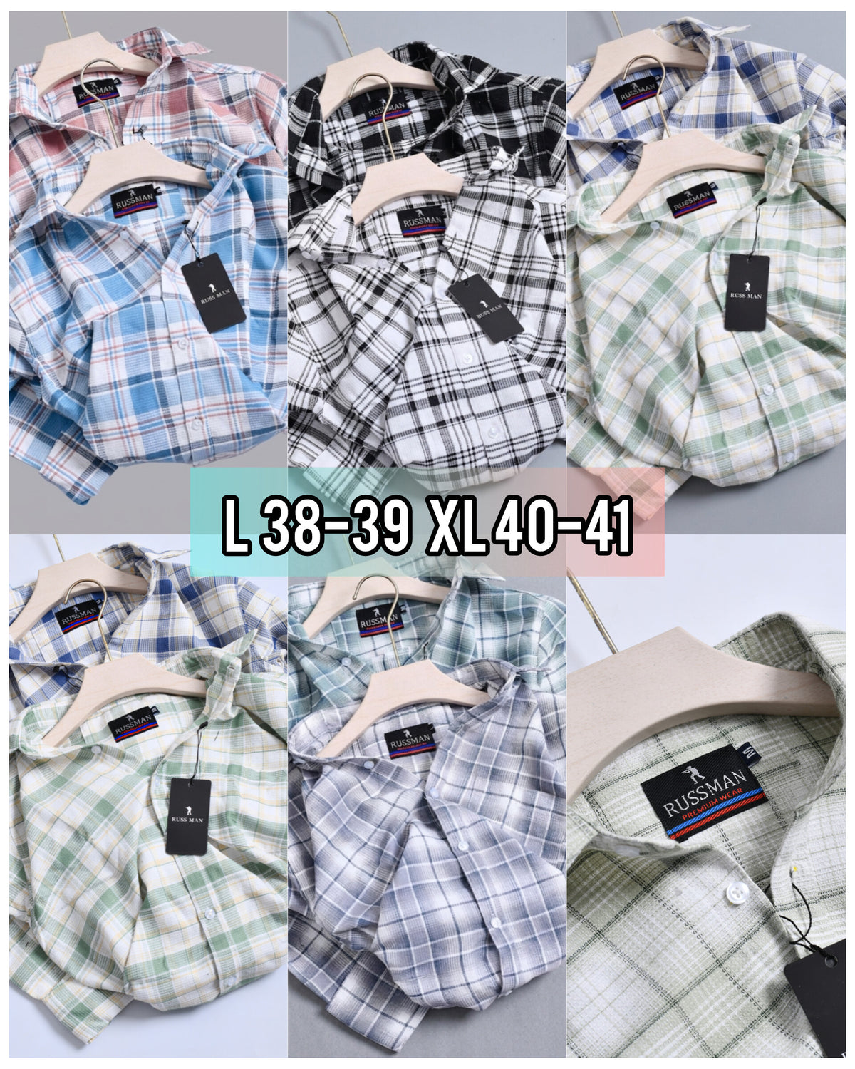 (Combo of 3) Russman Waffle Oxford Cotton Checked Shirt Rs. 1000