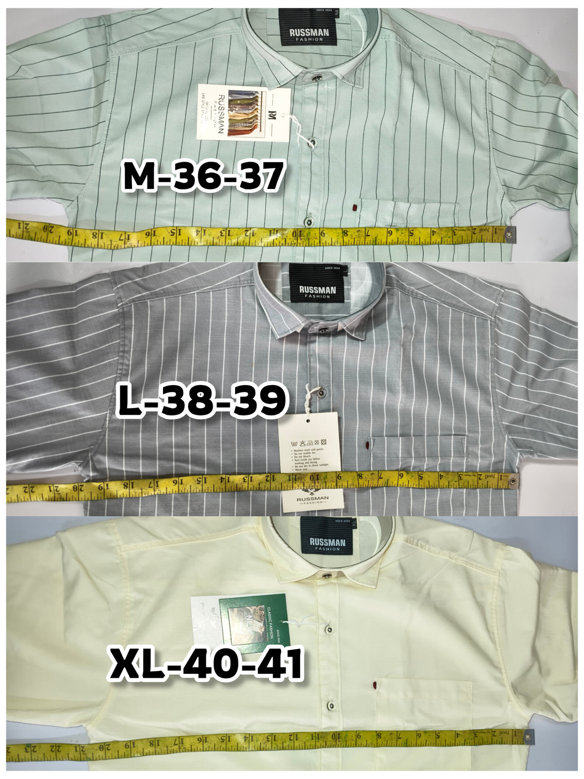 (Combo of 3) Viscose Slob Premium RM Cotton Linen Stripes Shirt Rs. 1200