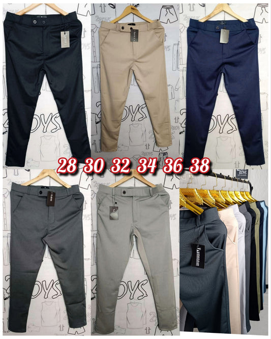 (Combo of 3)28 to 40 Men's Polo Lycra Formal Regular Pant Rs. 1000