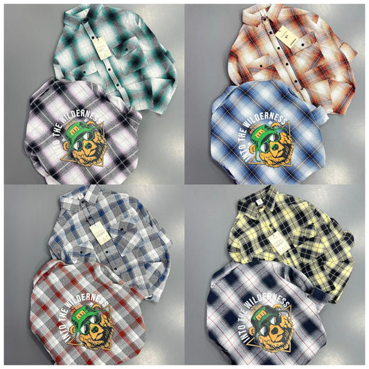 (Combo of 3) PH Baggy DoublePocket BackPrinted Cotton Checked Shirt Rs. 1150
