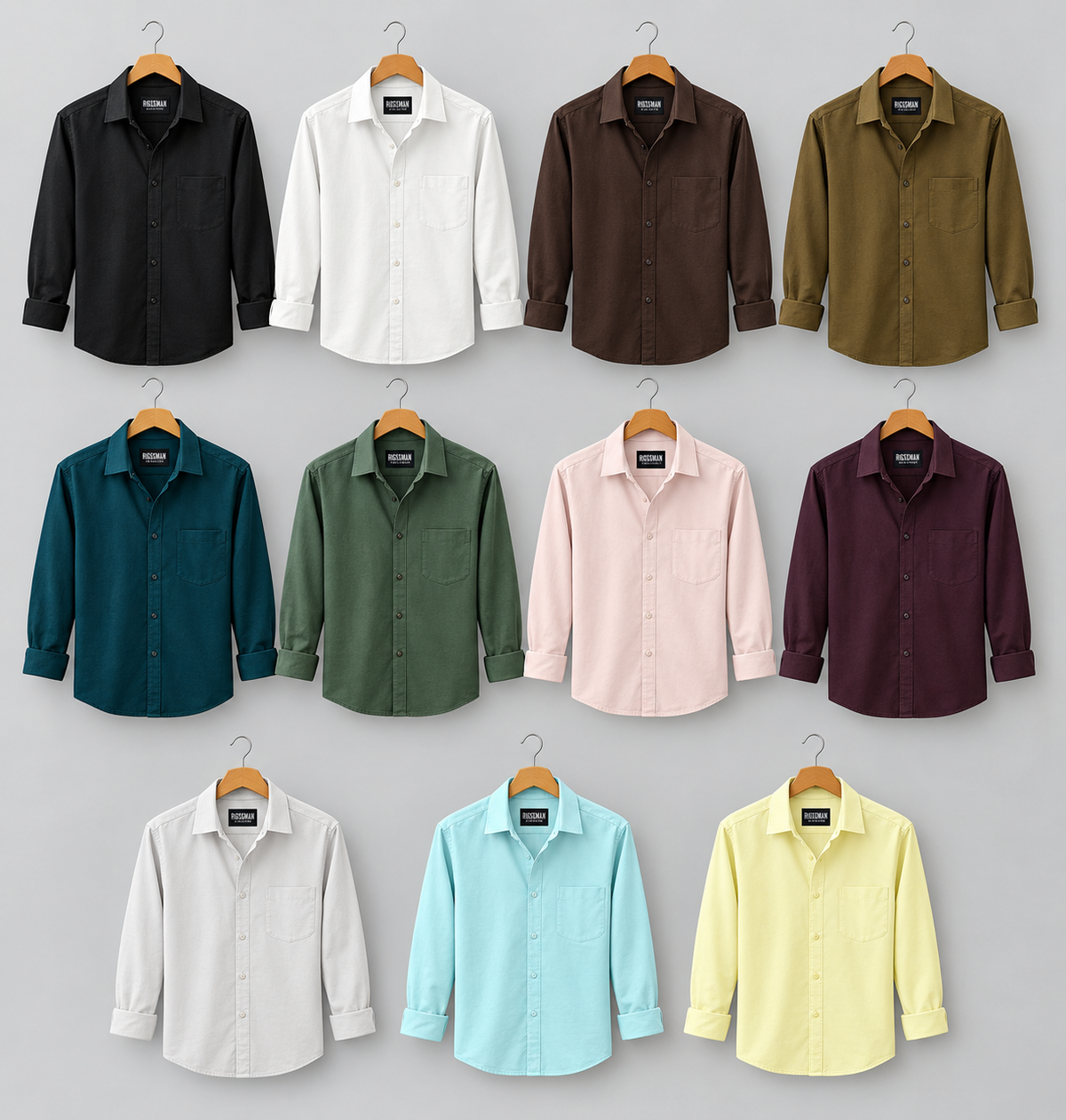 (Combo of 3) Viscose Premium RM Pure Cotton Linen Plain Shirt Rs. 1200