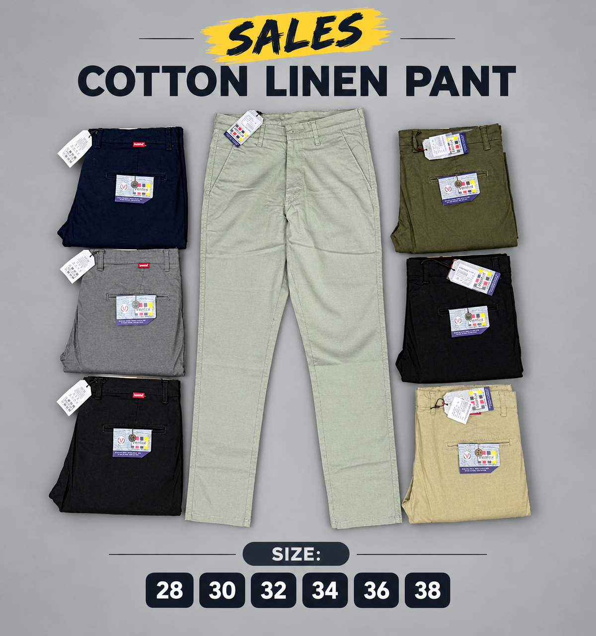 (Combo of 2) VenFax Lenin Pure Cotton Men's Regular Pant Rs. 1000