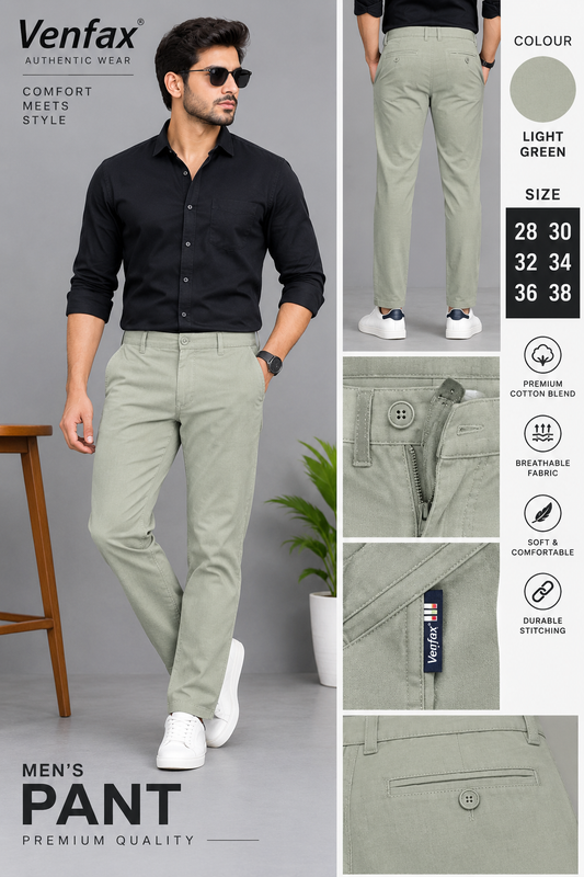 (Combo of 2) VenFax Lenin Pure Cotton Men's Regular Pant Rs. 1000