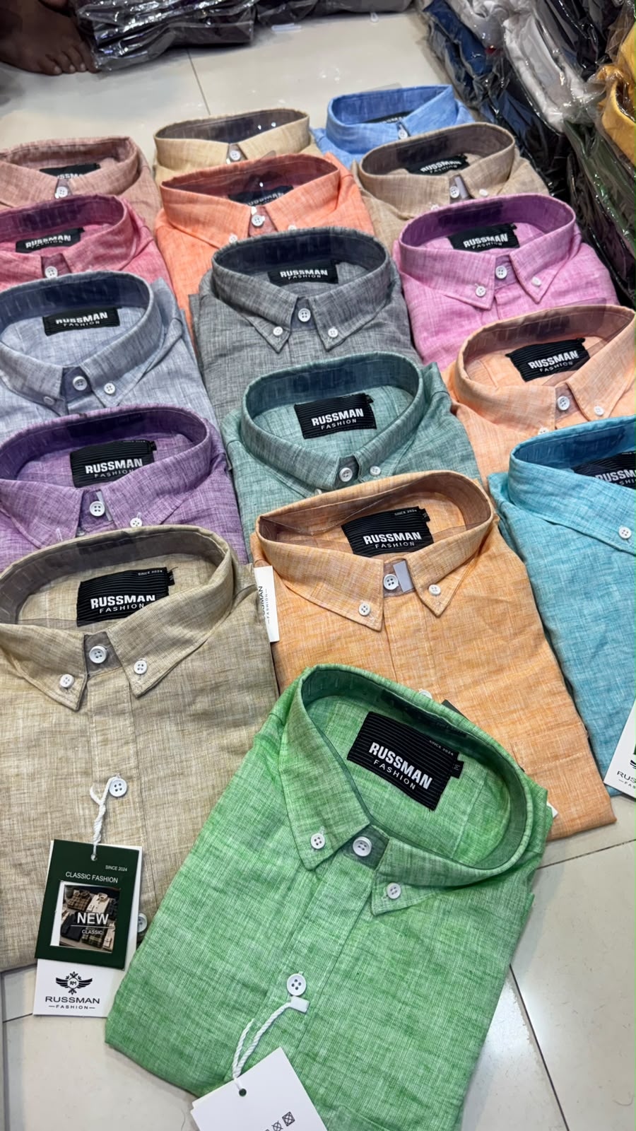 (Combo of 3)Russman khadi Cotton Lenin Plain Button Shirts Rs. 1150