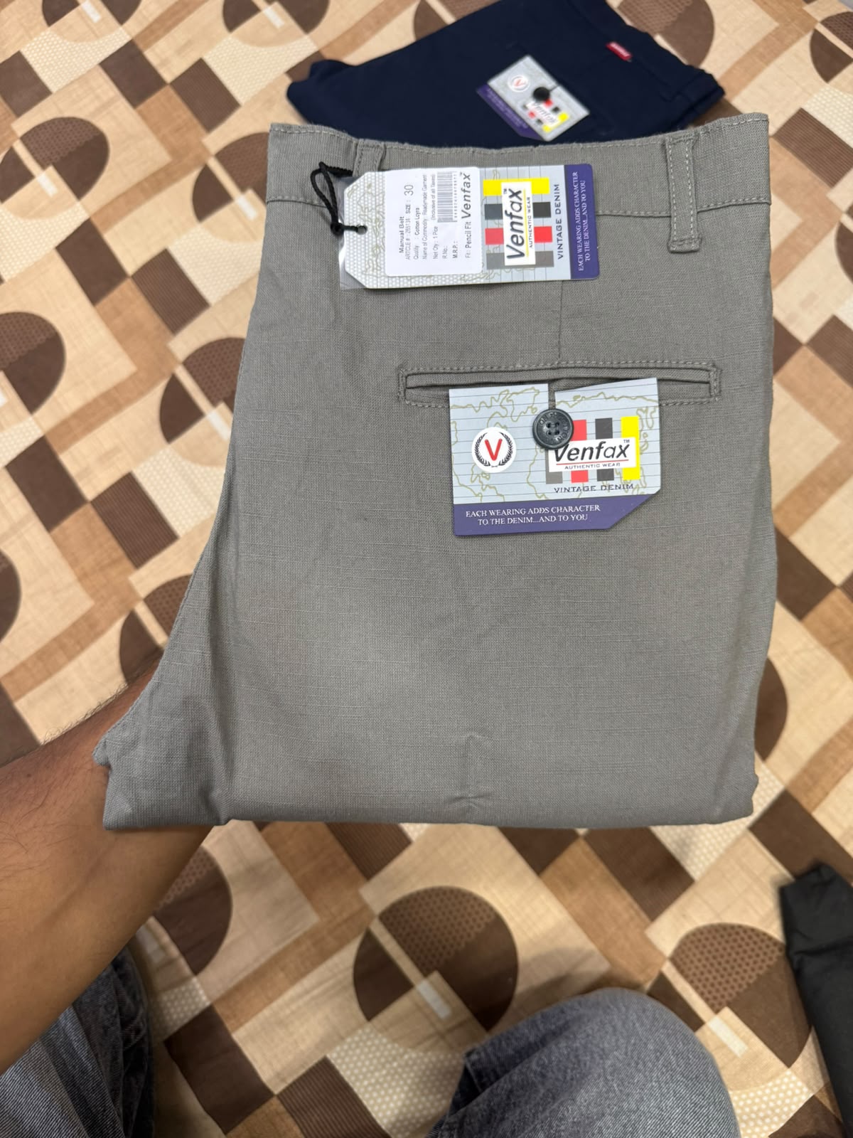 (Combo of 2) VenFax Lenin Pure Cotton Men's Regular Pant Rs. 1000
