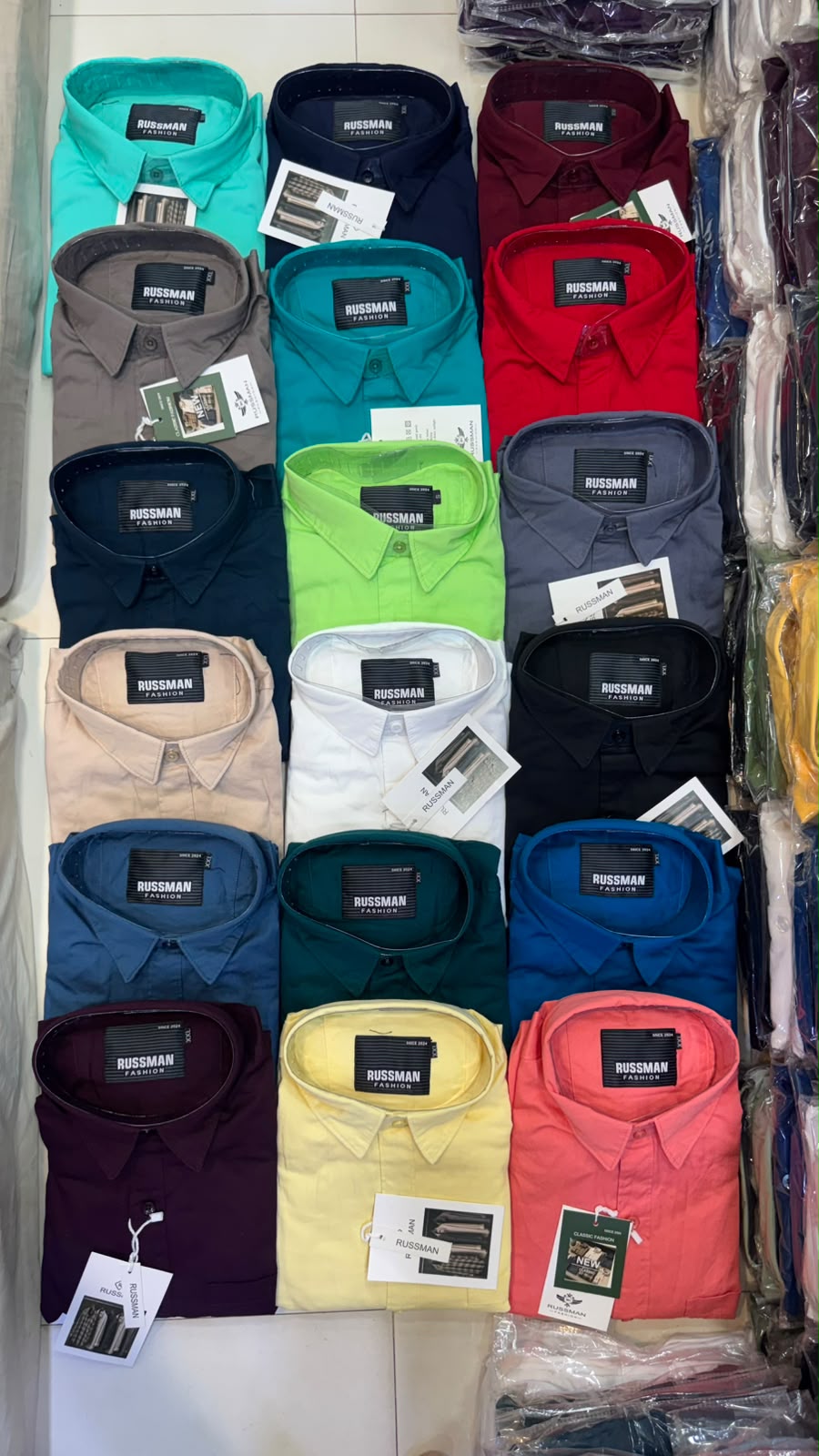 (Combo of 3)(2XL, 3XL)RussMan 100% Pure Cotton Plain Shirt Rs. 1200