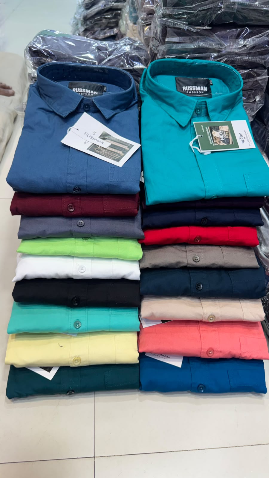 (Combo of 3)(2XL, 3XL)RussMan 100% Pure Cotton Plain Shirt Rs. 1200