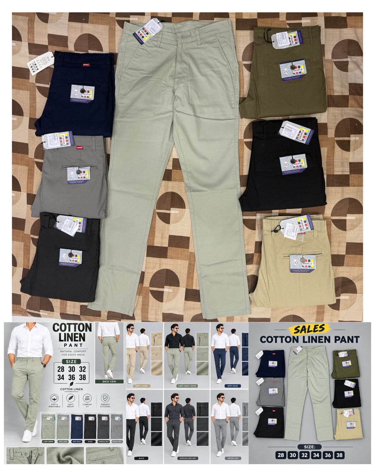 (Combo of 2) VenFax Lenin Pure Cotton Men's Regular Pant Rs. 1000